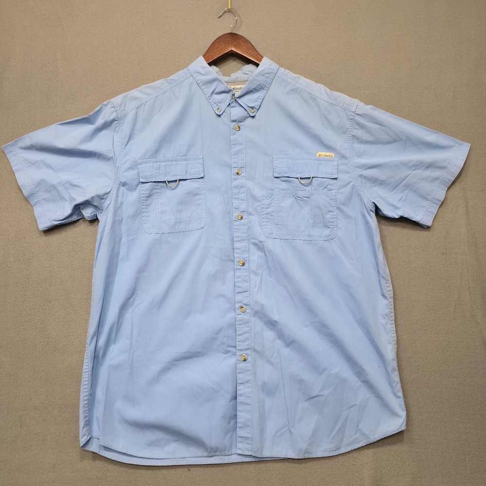 Columbia Light Blue Casual Button Down Shirt